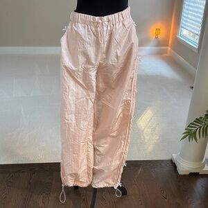 Fashion Nova Blush Pink Crinkle Pants